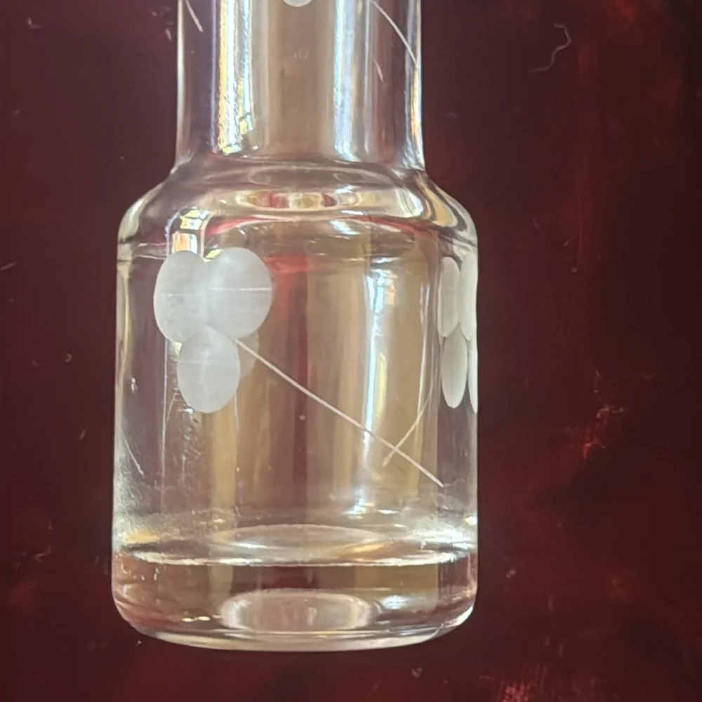 🌹 Eamon Glass; VINTAGE Beautiful Ireland Hand-Cut Crystal Etched Mini Vase 6”